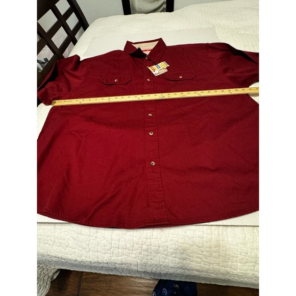 Wrangler‎ Men's Long Sleeve Button Down Shirt Red Size 3XL - Picture 3 of 6